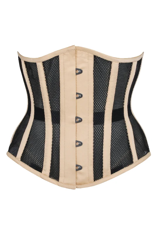 Beige Mesh Fronted Underbust