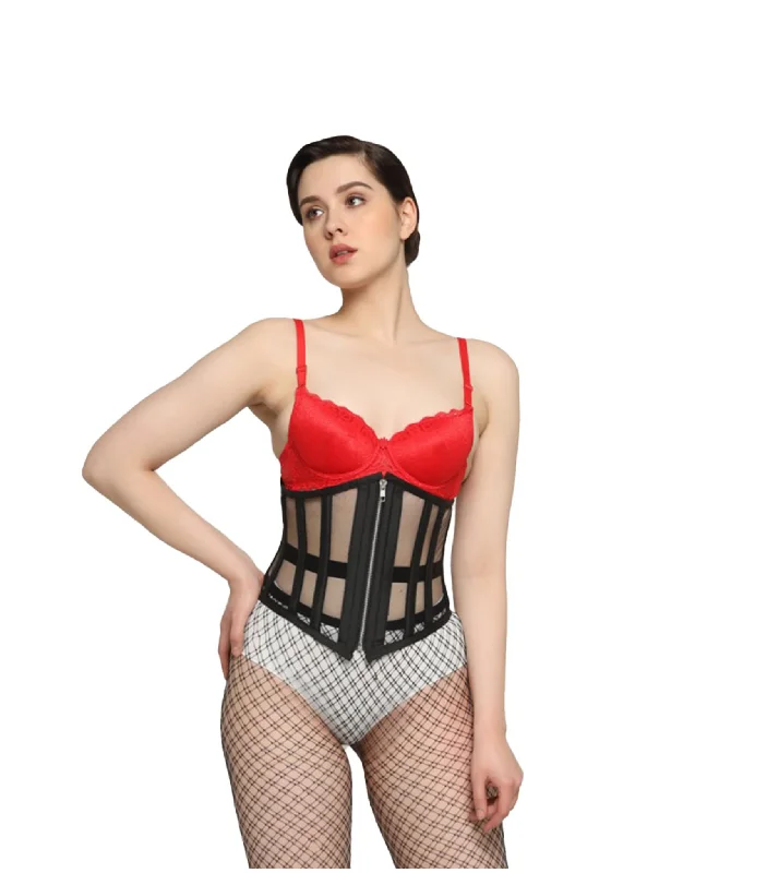 Black Mesh Underbust Corset