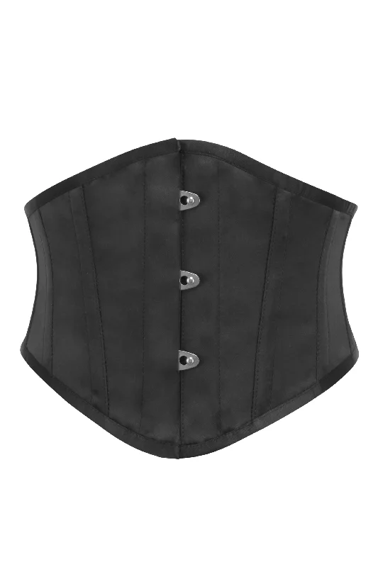 Black Satin Waspie Corset