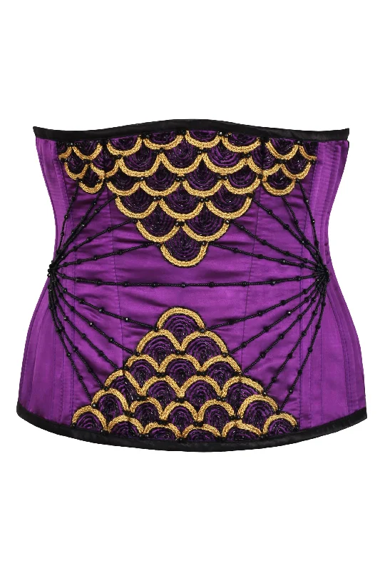 Embellished Couture Underbust Corset Waspie In Purple