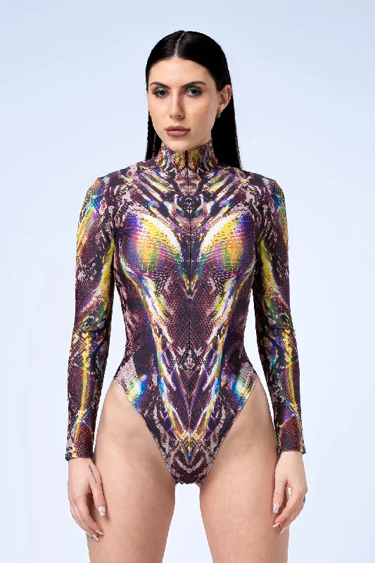 Exotic Skin Sleeved Bodysuit