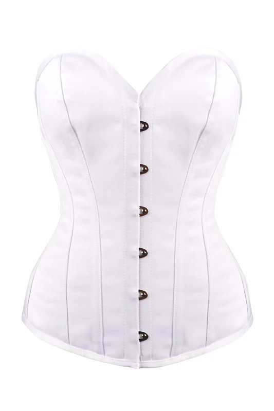 Instant Shape White Satin Overbust