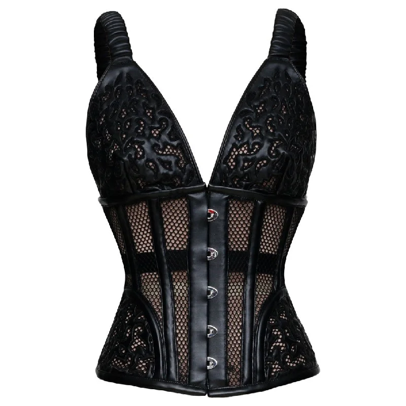 Lakeisha Authentic Steel Boned Underbust Mesh Corset