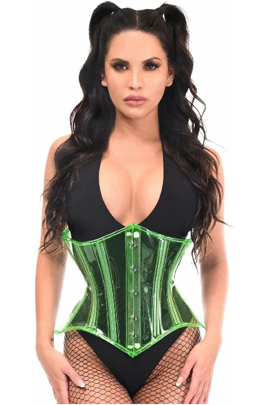 Lavish Green Clear Curvy Underbust Waist Cincher Corset