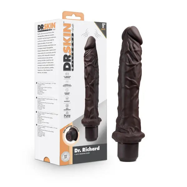 Blush Dr. Skin Silicone Dr. Richard 9in Vibrating Dildo