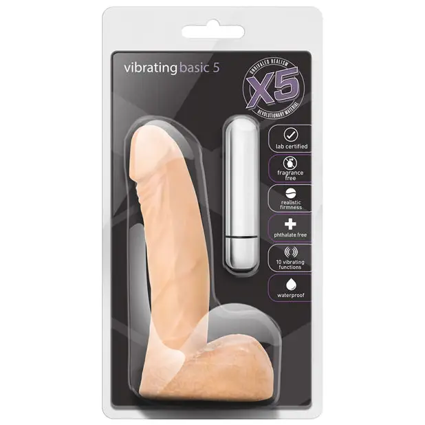 Blush X5 Vibrating Basic 5 Dildo Beige