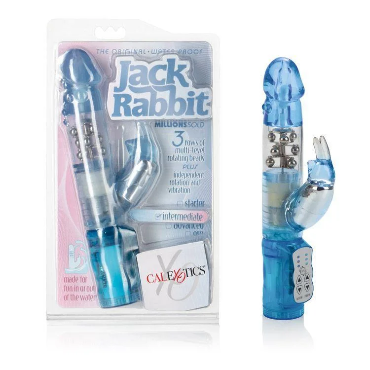 California Exotics - The Original Waterproof 3 Rows Jack Rabbit Vibrator Intermediate (Blue)