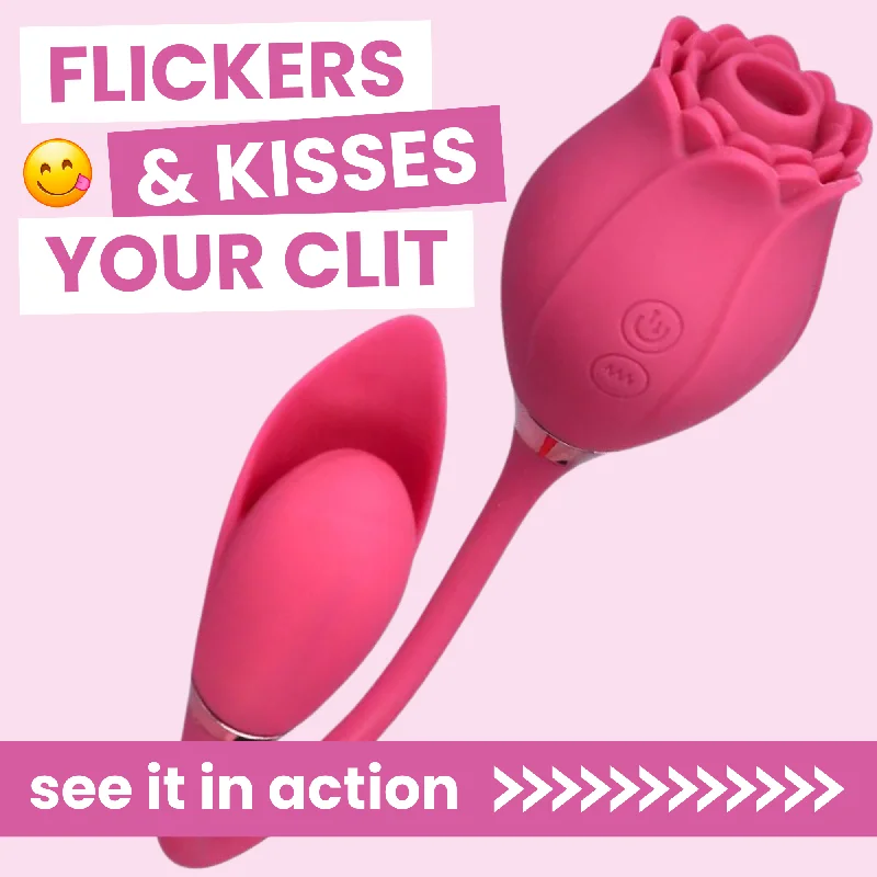 Dual-Action Fluttering Air Pulse Clit Stimulator