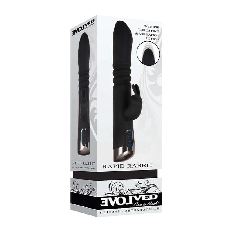 Evolved Rapid Rabbit Black Vibrator