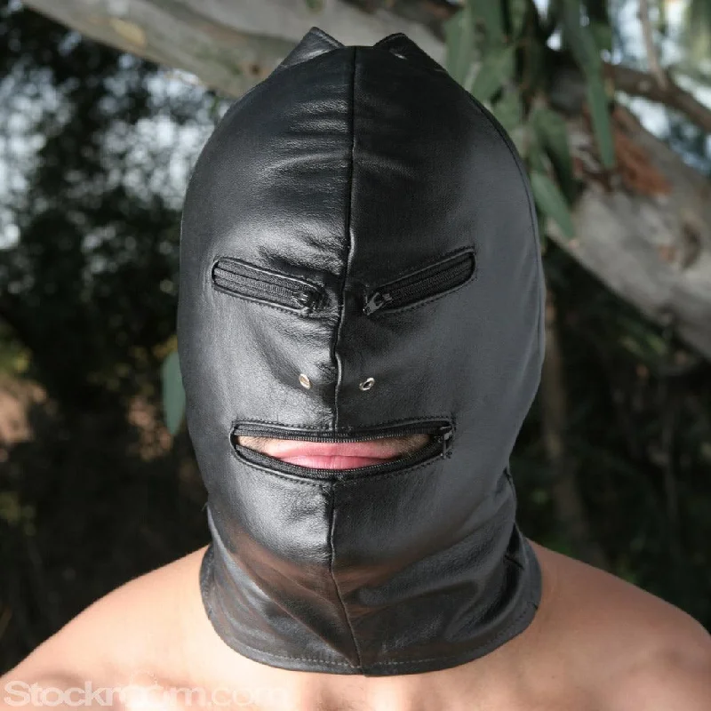 Jack the Zipper Leather Hood