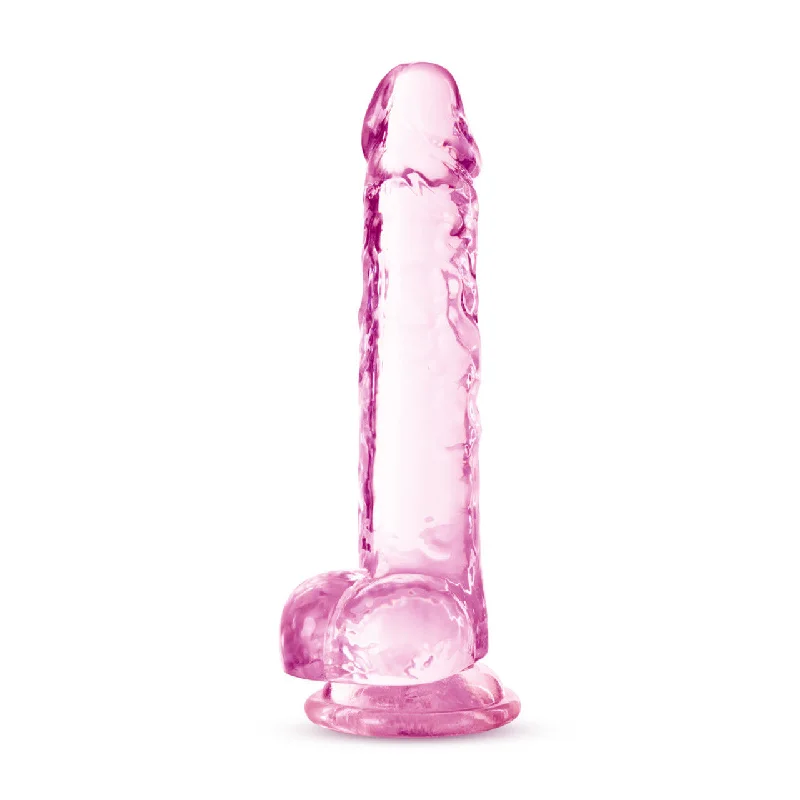 Naturally Yours 7" Crystalline Dildo - Rose