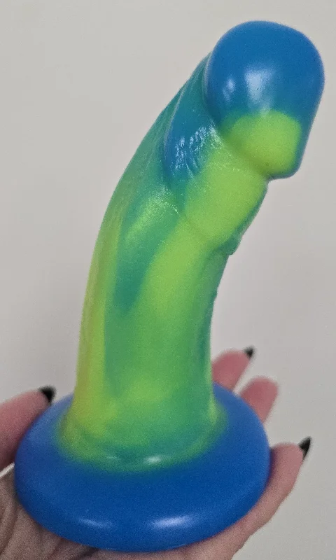 ONE OF A KIND Tex Yellow Green Blue with Blue Base