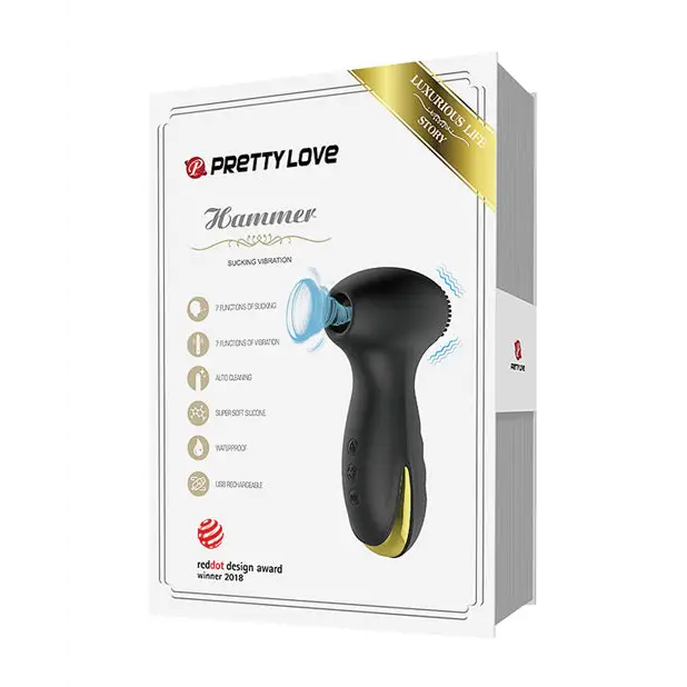 Pretty Love Hammer Sucking & Vibrating - Black & Gold