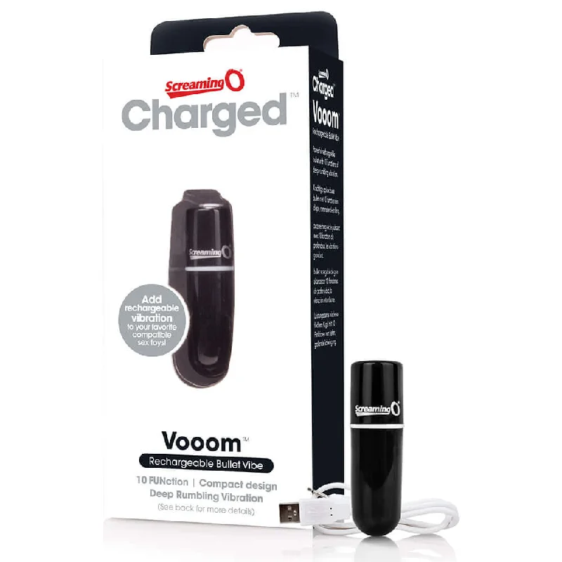 Screaming O Charged Vooom Rechargeable Bullet Vibrator Black