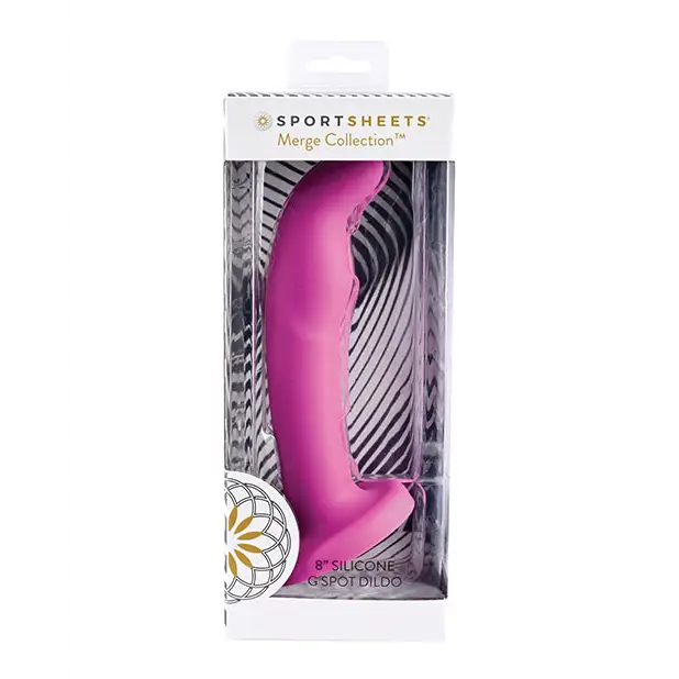 Sportsheets Merge Collection Tana 8 in. Silicone G-Spot Dildo with Suction Cup Pink