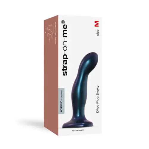 Strap-On-Me Hybrid Collection Dildo Plug Snaky Metallic Blue M