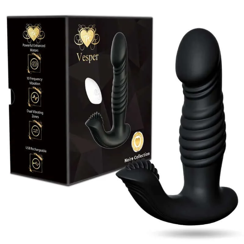 Vesper Multi-Function Vibe with Remote Black – Powerful Massager