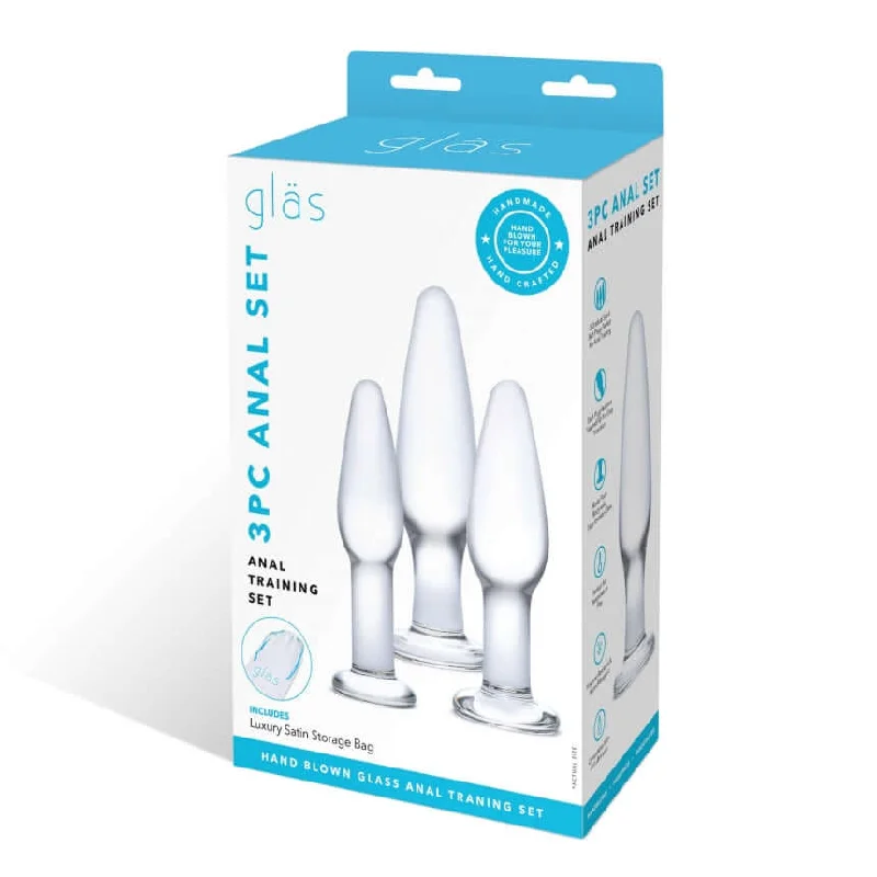 Glas 3 Piece Glass Anal Training Set - Handcrafted Pleasure