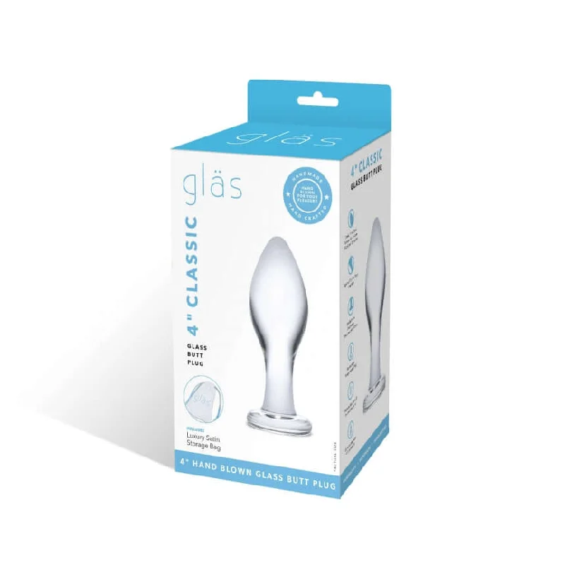 Glas 4-Inch Classic Glass Butt Plug for Sensational Anal Play