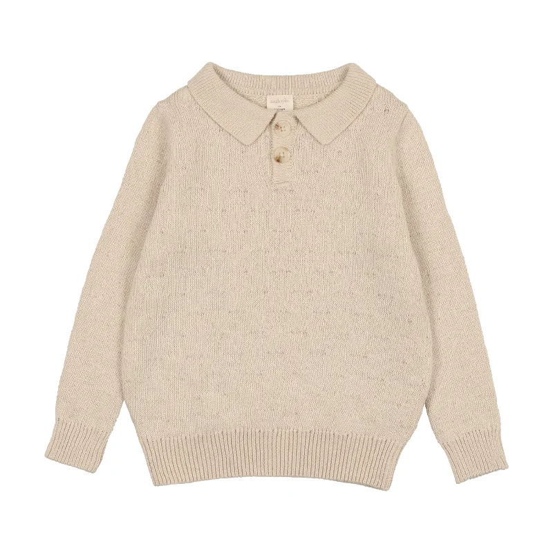 Analogie Boys Knit Polo - Natural