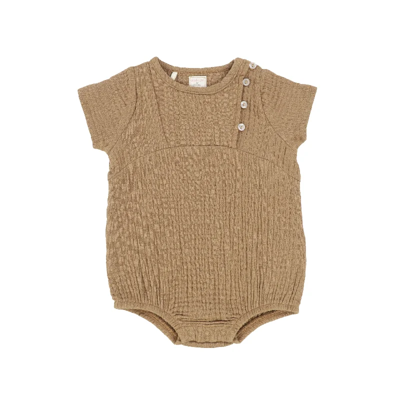 Analogie Gauze Boy Romper - Caramel