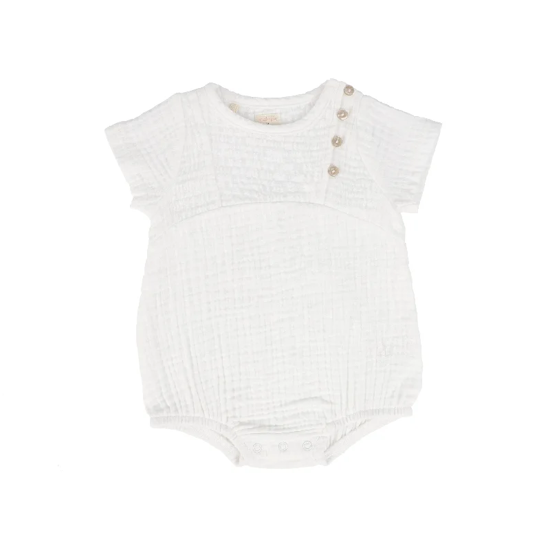 Analogie Gauze Boy Romper - White