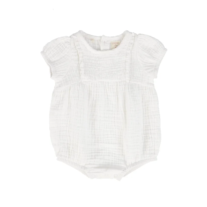 Analogie Gauze Girls Romper - White