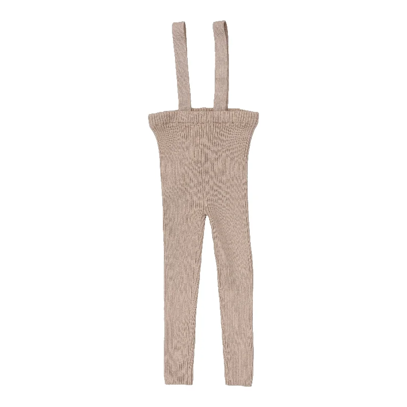 Analogie Knit Suspender Leggings - Pink