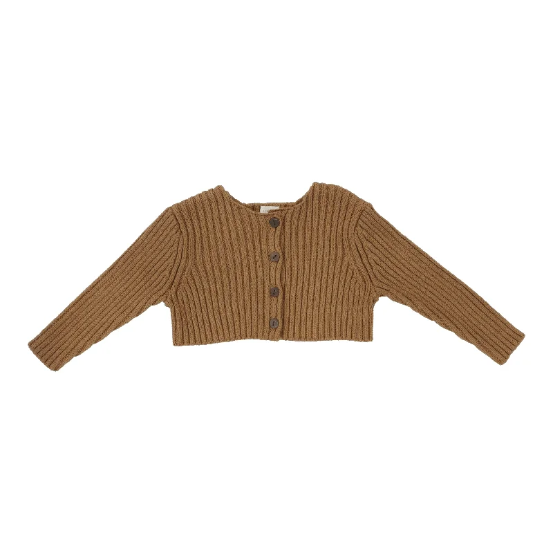 Analogie Rib Knit Shrug - Camel