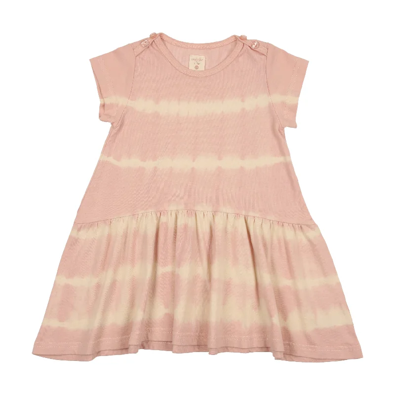 Analogie Tie Dye Dress Short Sleeve - Pink