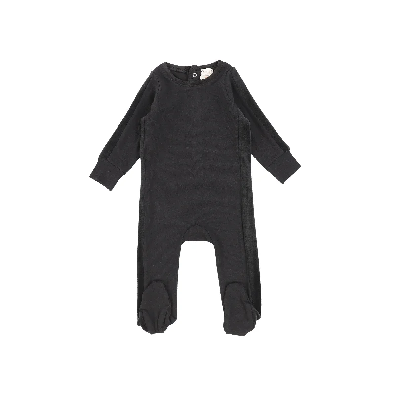 Analogie Velour Accent Footie - Black