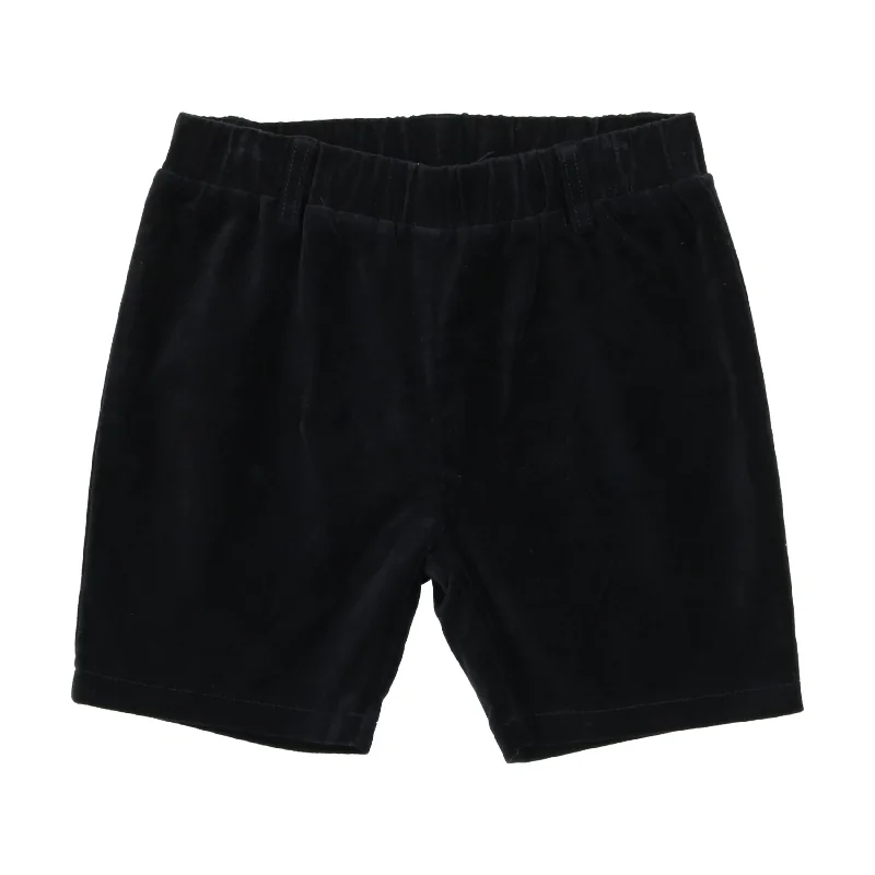 Analogie Velvet Shorts - Navy