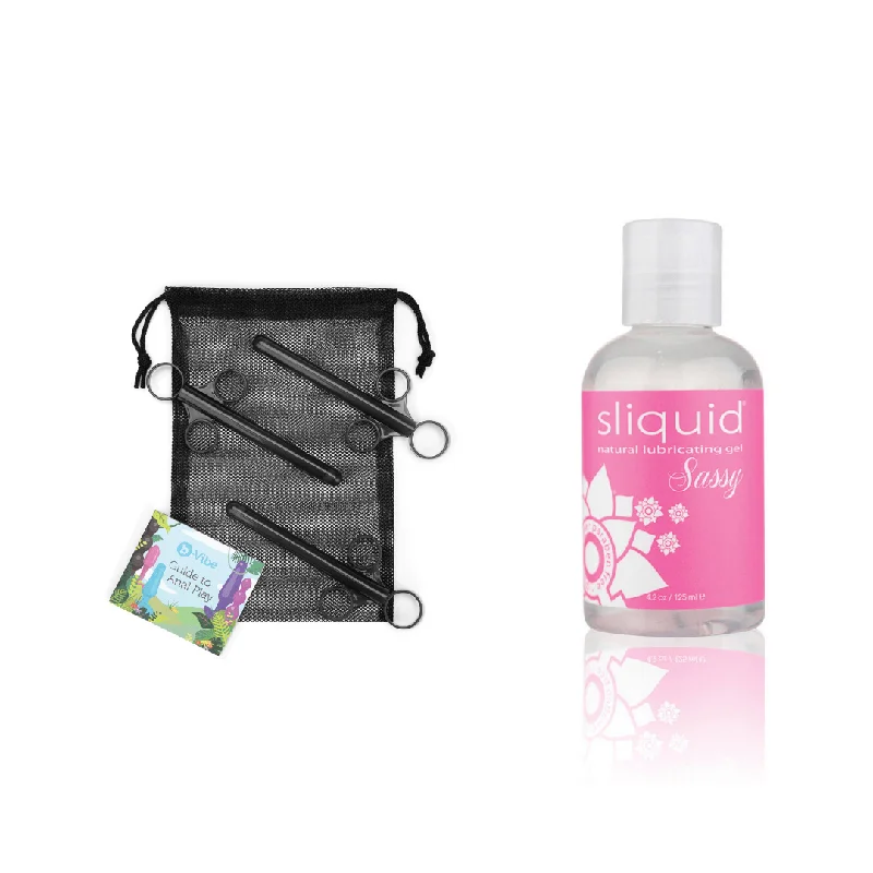 b-Vibe Lube Applicator Kit with Sliquid Sassy Lube Bundle