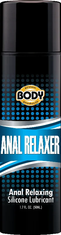 Body Action Anal Relaxer Silicone Lube 1.7oz – Premium Silicone-Based Formula with Jojoba & Amyris Oils