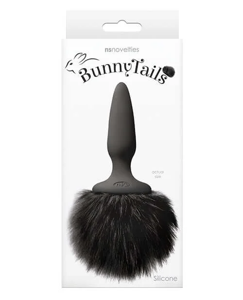 Bunny Tails Mini Black Fur Butt Plug