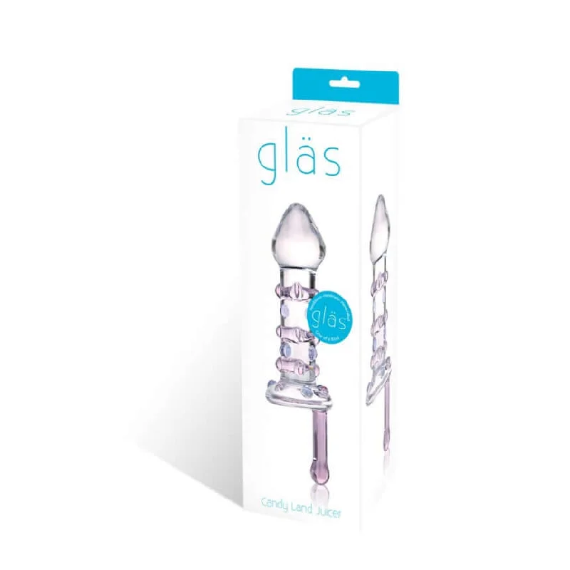 Glas Candy Land Juicer: Glass Butt Plug with Crank - Safe & Hypoallergenic Pleasure Tool