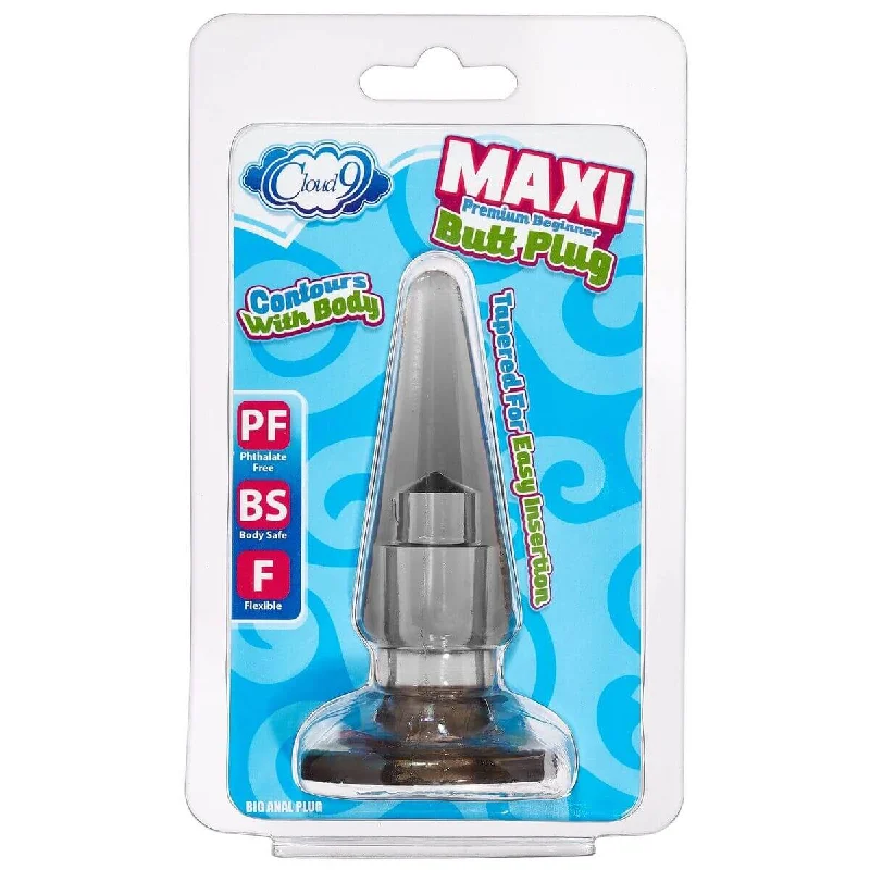 Cloud 9 Big Anal Plug Clear Gray