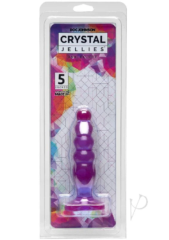 Doc Johnson's Crystal Jellies 5 Anal Delight Purple: Graduated Pleasure for Ultimate Satisfaction