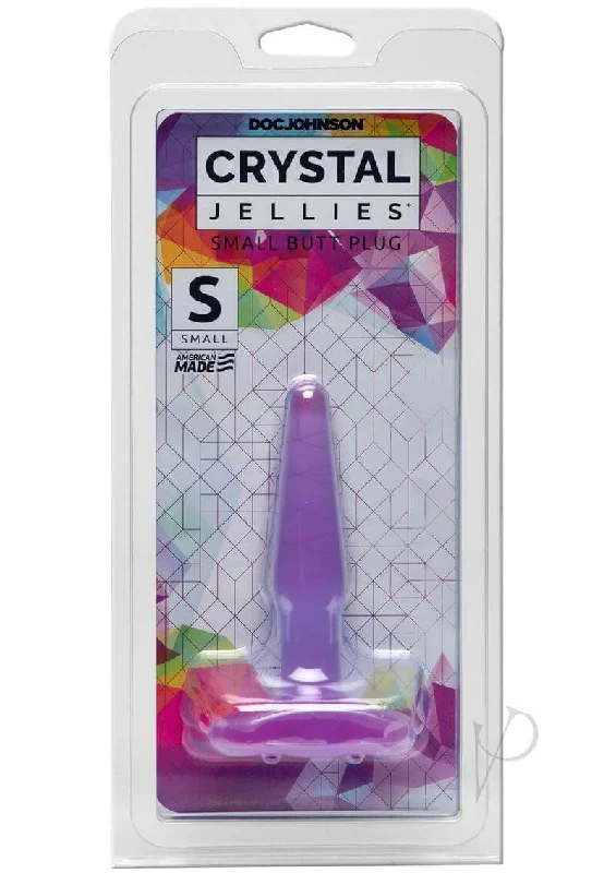 Doc Johnson's 4 Crystal Jellies Small Butt Plug Purple: Perfect Start for Beginner Pleasure