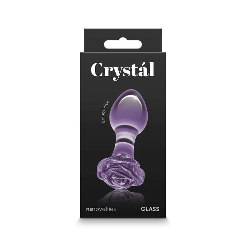 Experience Elegance and Sensation with the Crystal Premium Glass Rose Purple from NS Novelties!