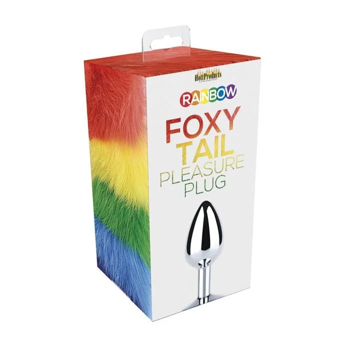 Hott Products - Rainbow Foxy Tail Butt Plug (Rainbow)