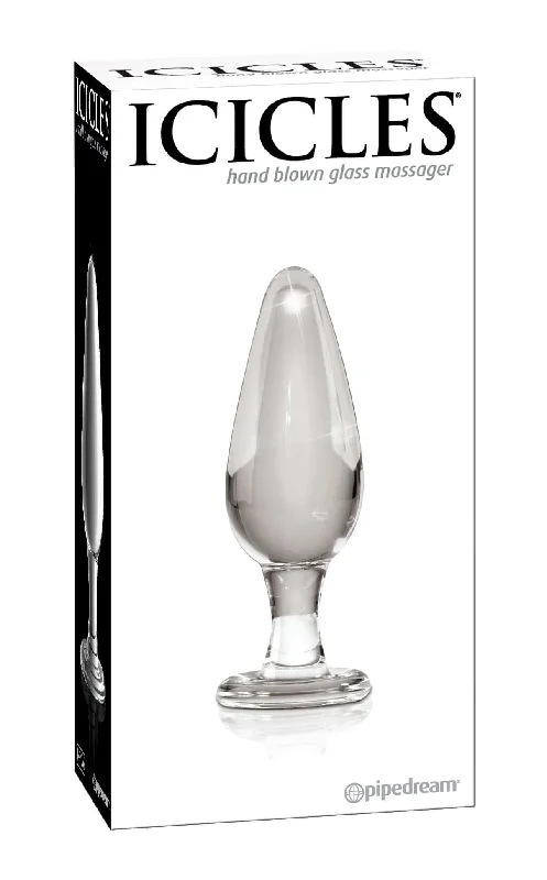 Exquisite Pleasure: Icicles No. 26 Glass Butt Plug - Hand-Crafted Elegance