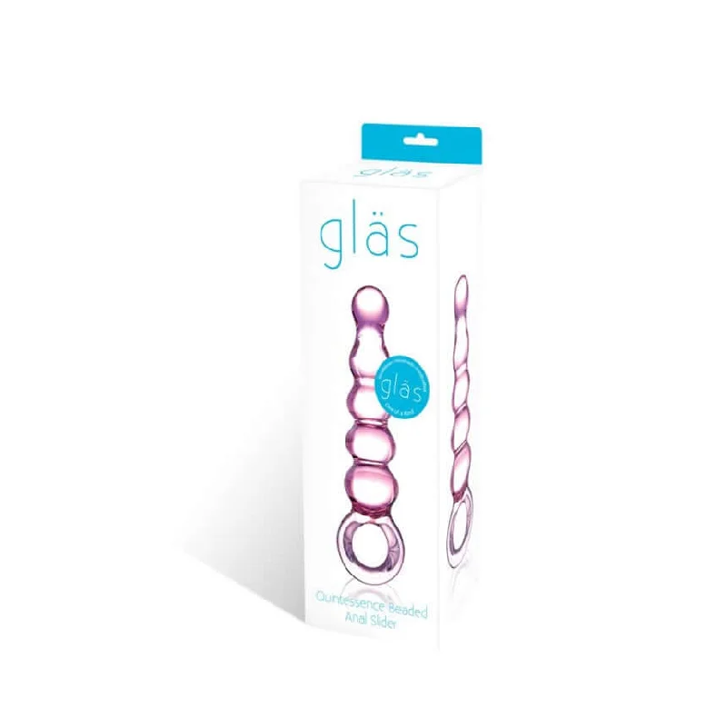 Glas Quintessence Beaded Glass Anal Slider - Sleek and Sensual Anal Pleasure