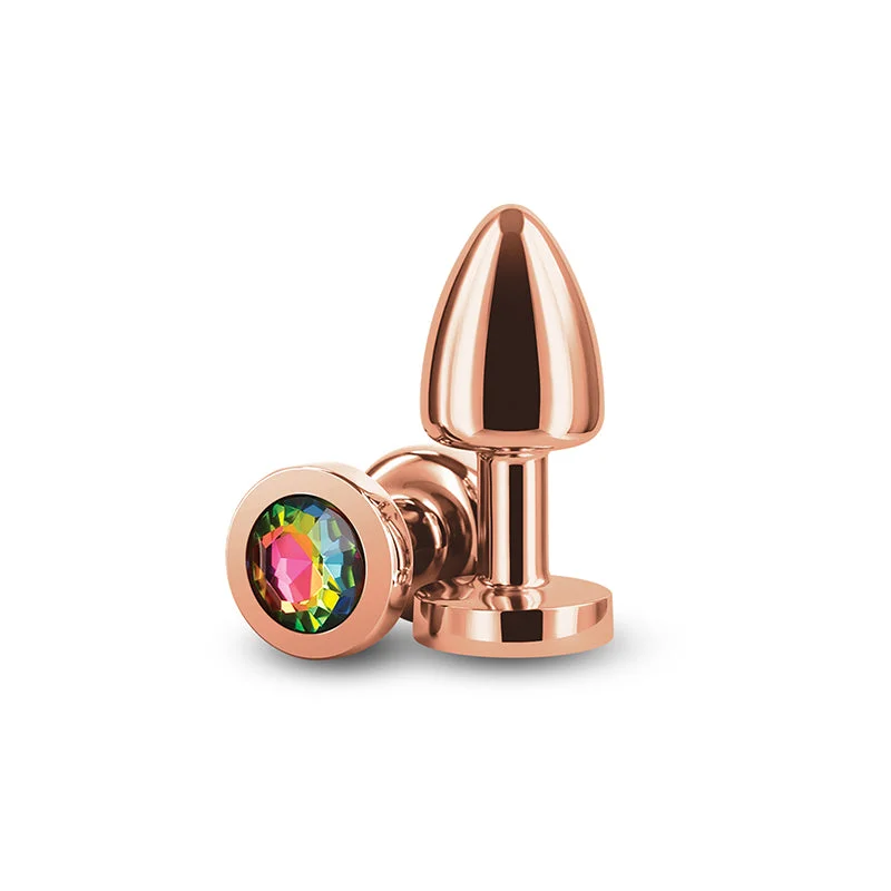 Rear Assets Butt Plug - Petite, Gold Rainbow