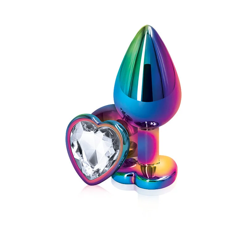 Rear Assets Multicolour Heart Plug - Medium, Clear