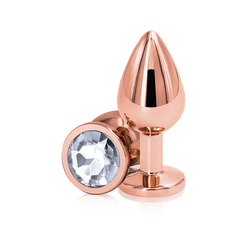 Rear Assets Rose Gold Plug - Medium, Clear