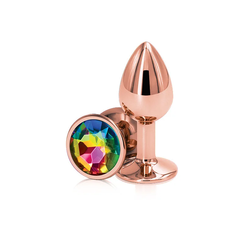 Rear Assets Rose Gold Plug - Small, Rainbow