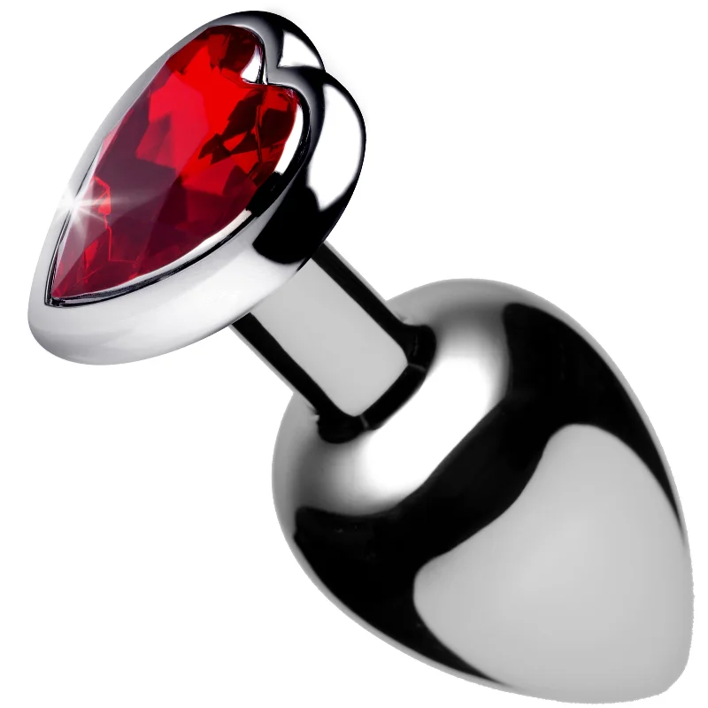 Red Heart Gem Anal Plug - Small