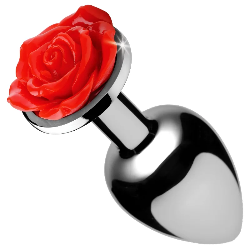 Booty Sparks Red Rose Anal Plug - Medium