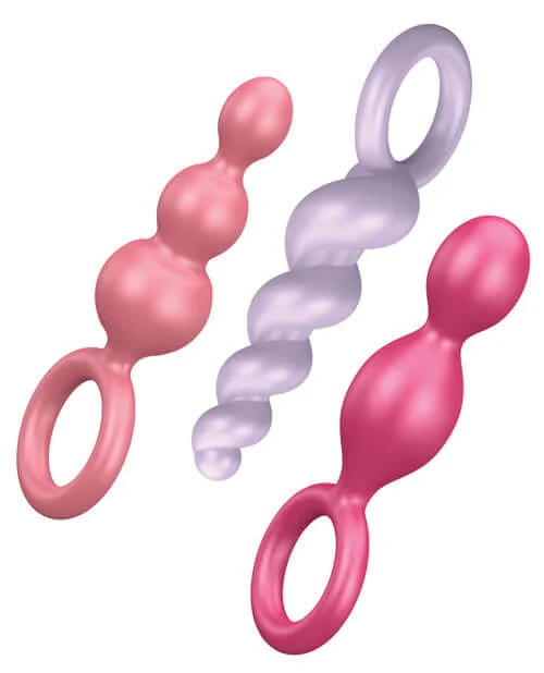 Explore Pleasurable Depths with the Satisfyer Plugs Set of 3 Anal Trainers